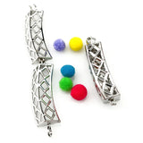 10Pcs Rhombus Grid Pearl Cage Aromatherapy Pendant DIY Jewelry