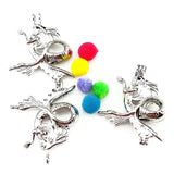 10Pcs Mermaid Charm Pearl Cage Locket Aromatherapy Pendant Necklace Bracelet DIY
