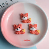 10Pcs Little Prince Fox Resin Charms Pendants for Jewelry Making