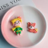 10Pcs Little Prince Fox Resin Charms Pendants for Jewelry Making