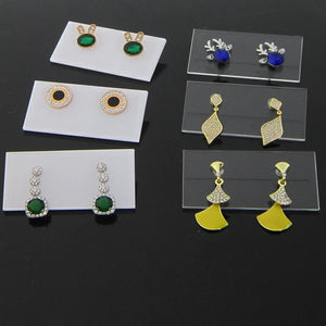 10Pcs Acrylic Earrings Display Stand Rectangle Ear Stud Jewelry