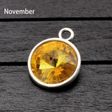 10Pcs Birthstone Crystal Charms for Jewelry Making Necklace Bracelet