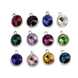 10Pcs Birthstone Crystal Charms for Jewelry Making Necklace Bracelet