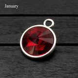10Pcs Birthstone Crystal Charms for Jewelry Making Necklace Bracelet