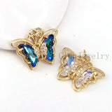 10Pcs Colorful Butterfly DIY Charms for Jewelry Making