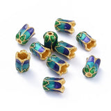 10Pcs Colorful Chinese Cabbage Beads Alloy Enamel Bracelet Necklace Spacers