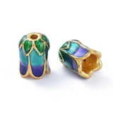 10Pcs Colorful Chinese Cabbage Beads Alloy Enamel Bracelet Necklace Spacers