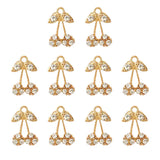 10Pcs Colorful Crystal Cherry Charms Golden Alloy Fruit DIY Earr