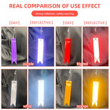 10Pcs Colorful Streamer Reflective Safety Keychain Jewelry Bag Pendant