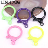 10Pcs Colorful Enamel Round Lobster Claw Spring Clasp 28x40mm