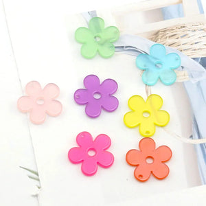 10Pcs Flower Resin Charms for Jewelry Making Pendant DIY Accessory