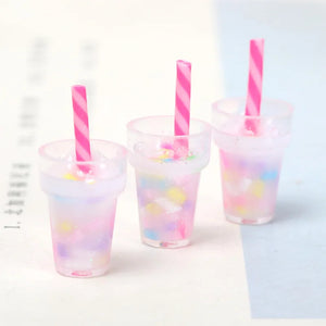 10Pcs Resin Pearl Tea Cup Charms Pendant DIY Jewelry Making C385