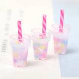 10Pcs Resin Pearl Tea Cup Charms Pendant DIY Jewelry Making C385