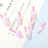 10Pcs Resin Pearl Tea Cup Charms Pendant DIY Jewelry Making C385