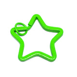 10Pcs Star Shape Metal Keyring Split Rings DIY Key Chains Key Holder Accessories
