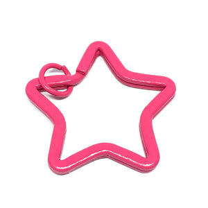 10Pcs Star Shape Metal Keyring Split Rings DIY Key Chains Key Holder Accessories