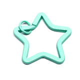 10Pcs Star Shape Metal Keyring Split Rings DIY Key Chains Key Holder Accessories