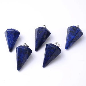 10Pcs Amethyst Conical Pendant Necklaces for Women