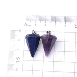 10Pcs Amethyst Conical Pendant Necklaces for Women