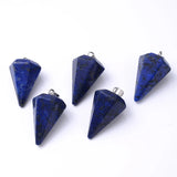 10Pcs Amethyst Conical Pendant Necklaces for Women