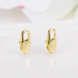 10Pcs Copper 18K Flat Lobster Clasps for DIY Jewelry Making