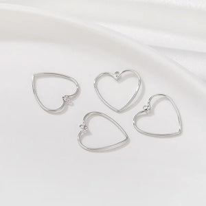 10Pcs Copper Heart Charms Pendant Resin Frame Mold for Jewelry Making