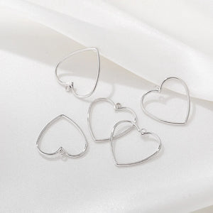 10Pcs Copper Heart Charms Pendant Resin Frame Mold for Jewelry Making