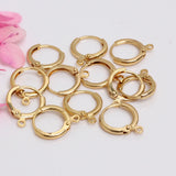 10Pcs Copper Leverback Earring Hooks 18K Plated DIY Jewelry Findings