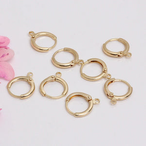 10Pcs Copper Leverback Earring Hooks 18K Plated DIY Jewelry Findings