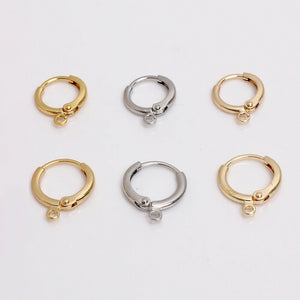 10Pcs Copper Leverback Earring Hooks 18K Plated DIY Jewelry Findings