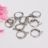 10Pcs Copper Leverback Earring Hooks 18K Plated DIY Jewelry Findings