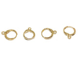 10Pcs Copper Leverback Earring Hooks 18K Plated DIY Jewelry Findings