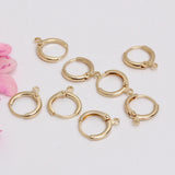 10Pcs Copper Leverback Earring Hooks 18K Plated DIY Jewelry Findings