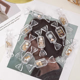 10Pcs Candy Shape Mini Plastic Jewelry Boxes Clear Ring Earrings Organizer