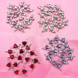 10Pcs Angel Wings Heart Pendant Charms for Jewelry Making