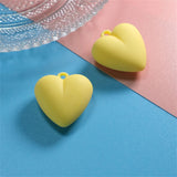 10Pcs 3D Peach Heart Acrylic Charms Love Pendants DIY Jewelry Making