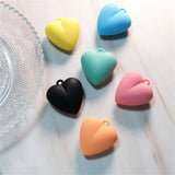 10Pcs 3D Peach Heart Acrylic Charms Love Pendants DIY Jewelry Making