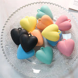 10Pcs 3D Peach Heart Acrylic Charms Love Pendants DIY Jewelry Making