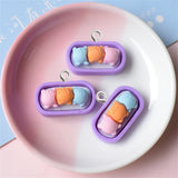 10Pcs Cartoon Animal Food Toy Resin Charms DIY Jewelry Making Accessories