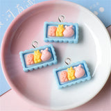 10Pcs Cartoon Animal Food Toy Resin Charms DIY Jewelry Making Accessories
