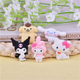 10Pcs Cartoon Rabbit Dog Cat Resin Charms DIY Crafts Pendants