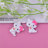 10Pcs Cartoon Rabbit Dog Cat Resin Charms DIY Crafts Pendants
