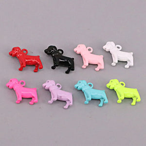 10Pcs Enamel Dog Charm Diy Jewelry Accessories