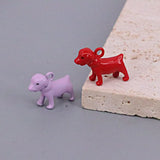 10Pcs Enamel Dog Charm Diy Jewelry Accessories