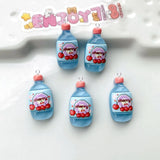 10Pcs Fruit Drinking Bottle Charms for Earrings Keychain Making Jewelry Resin