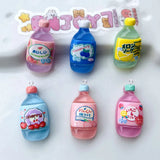 10Pcs Fruit Drinking Bottle Charms for Earrings Keychain Making Jewelry Resin