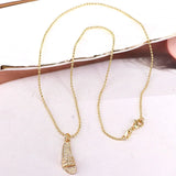 10Pcs Plated Enamel Cz Zircon Micro Pave Slipper Pendant Necklace Charms
