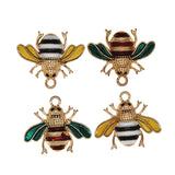 10Pcs Insect Bee Enamel Charms For DIY Jewelry Making