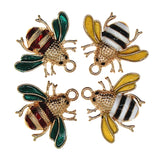 10Pcs Insect Bee Enamel Charms For DIY Jewelry Making