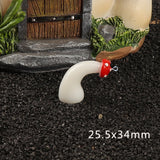 10Pcs Luminous 3D Mushroom Resin Charms Pendants DIY Jewelry Making